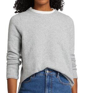 Design History Layered Gray Crew Neck Sweater Size Medium